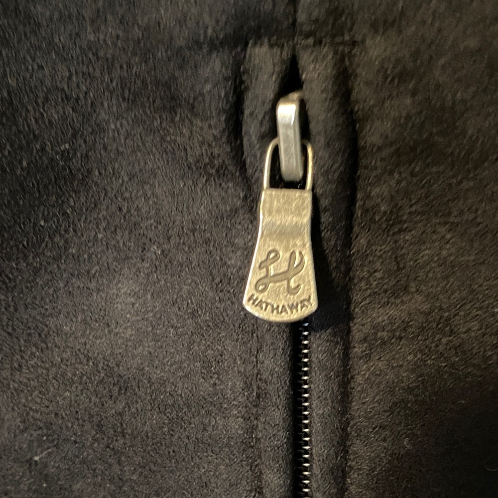 Black Sweater with Fitted Design and Full-Length Zipper - Picture 3 of 5